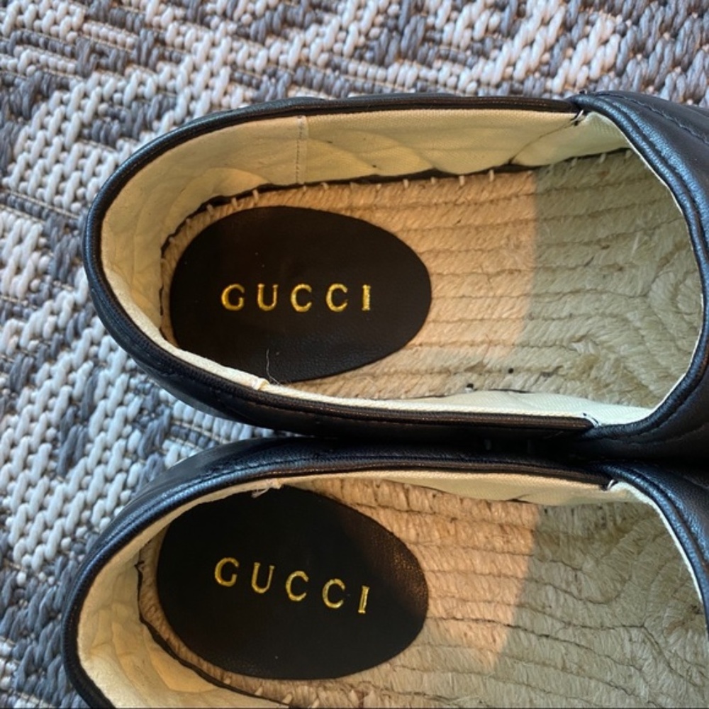 Gucci Black Leather Espadrilles - Picture 4 of 9